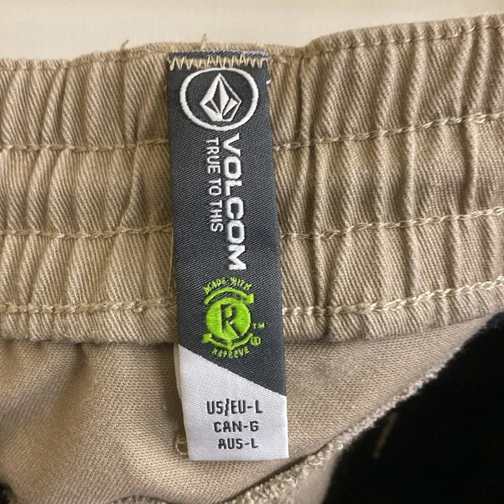 2 pairs - VOLCOM  Men's khaki pants - size large - Picture 3 of 4
